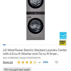 LG Washer And Dyer Stacked 