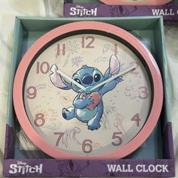 Stitch Pink Wall Clock 