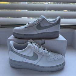 Nike Air Force 1 07 Summit White Strata Grey Men's Size 8.5 FJ4146-128 New