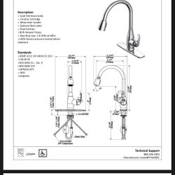 Seasons Anchor point single handle pull down faucet, Brushed Nickel