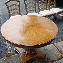 Table With 4 Chairs Leaf And Pads