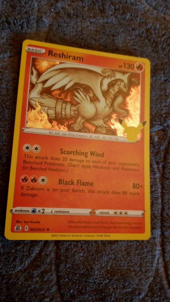 Pokemon 2021 Celebrations Holo Playing Card