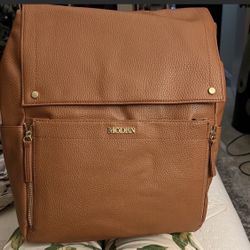 Diapers Backpack Brown Leather Modrn