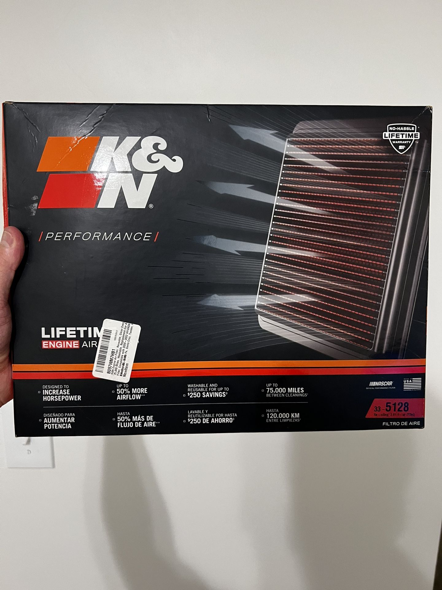 K&N Air filter 33-5128 (2022-25 Cadillac CT5)