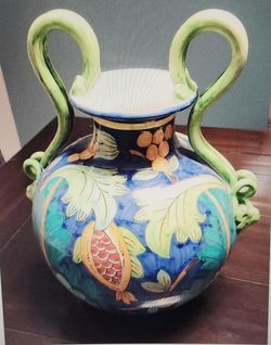 Hand Painted Tuscany Farmhouse Vase