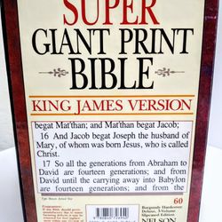 Super Giant 24 Font KJV Bible King James Hu