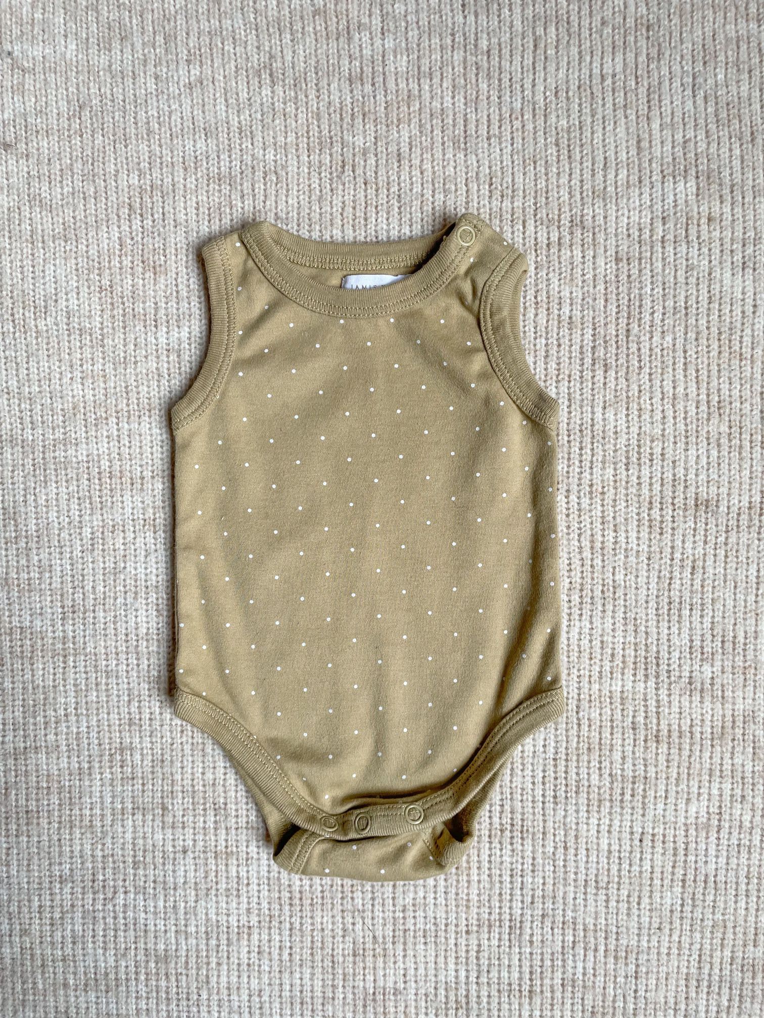 Jamie Kay Organic Cotton Bodysuit - Tiny Dots Fern 3-6 months