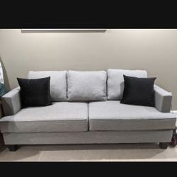 Grey Large Couch Living Spaces 80”
