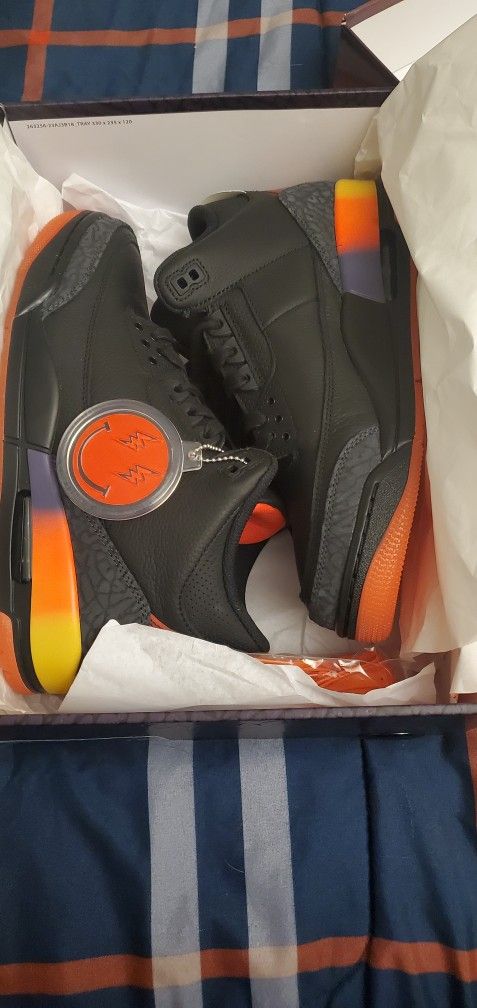 Jordan Retro 3 J Balvin Size 9 New! Please Read My Description Before Asking Me Any Questions, NO TRADES.