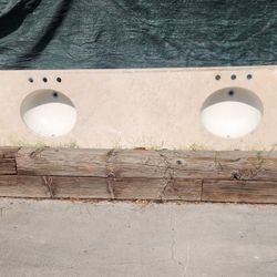  Vanity Counter Top Slab With 2 Sinks