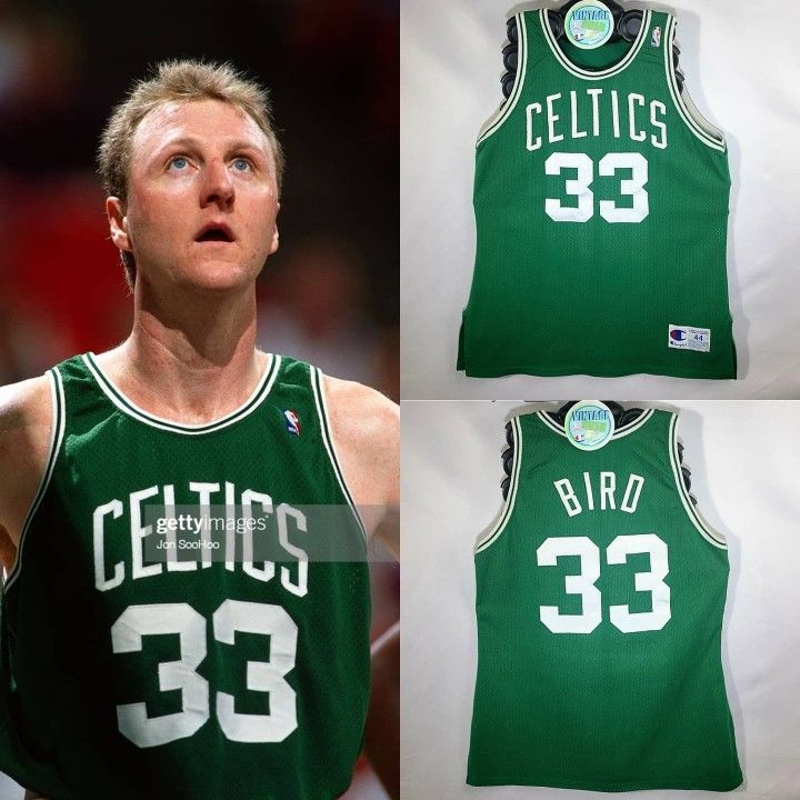 1991 Champion Jersey Celtics  High Logo Tatum Sand Knit Nike Redsox Patriots Rare 