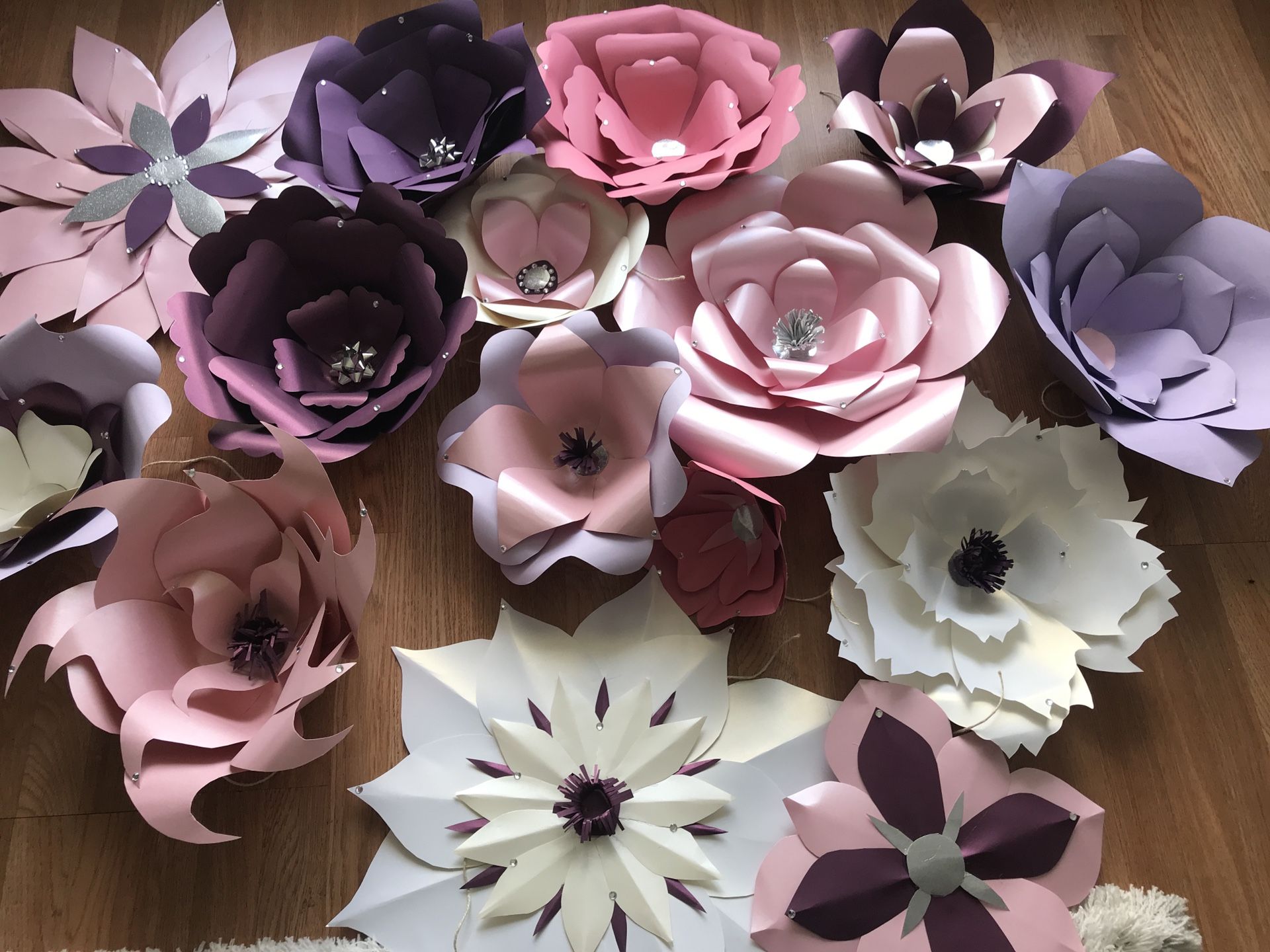 Card-stock paper flowers