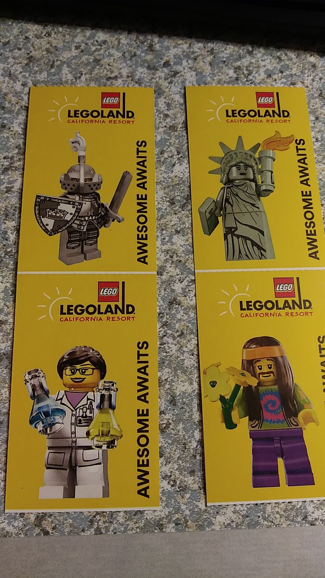 4 legoland tickets. Expire March 1st.