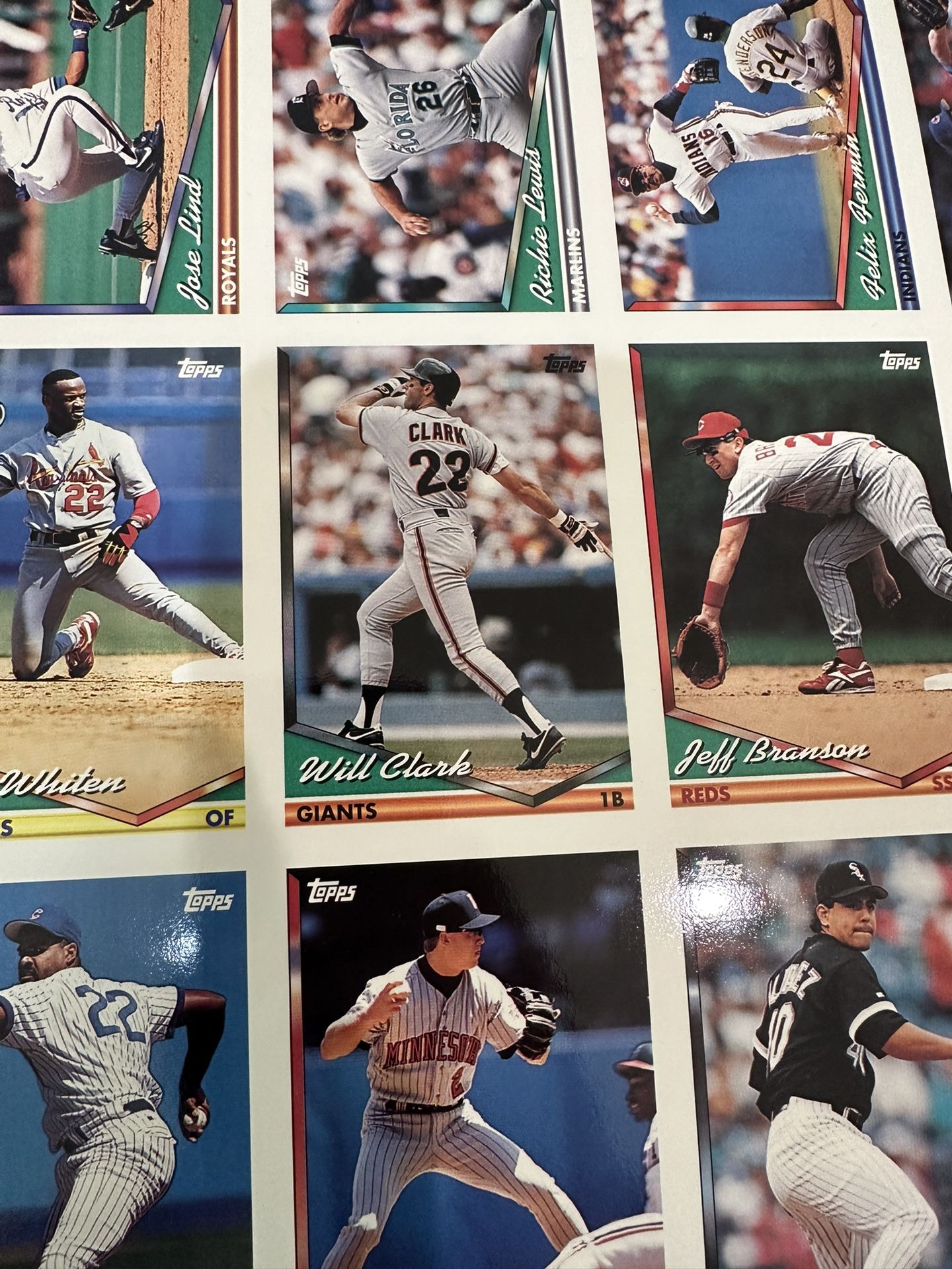 1994 Topps Baseball Uncut Sheet