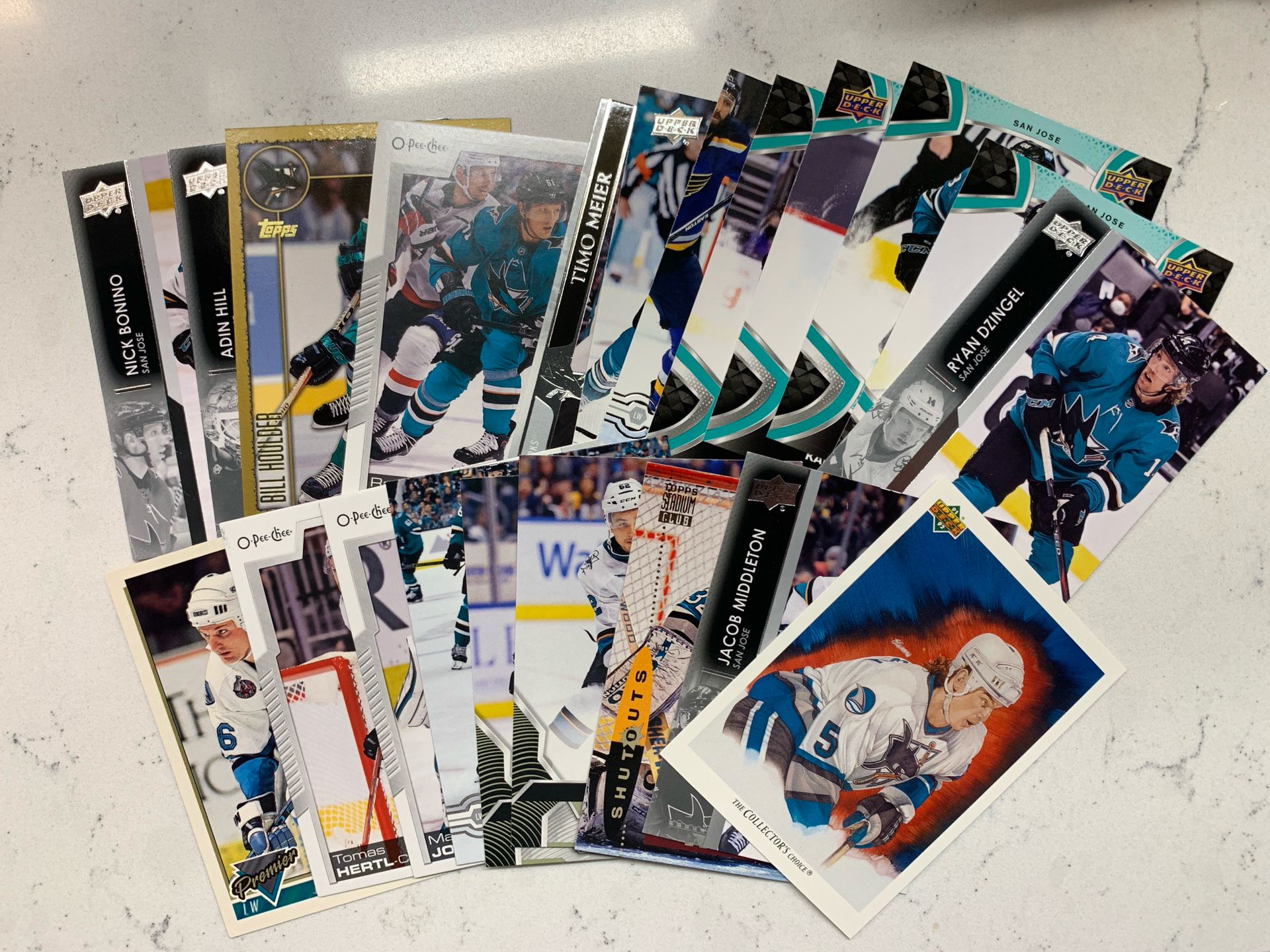 Lot of NHL San Jose Sharks Cards