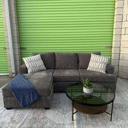 *Free Delivery* Living Spaces Reversible Chaise Sectional Couch Sofa 