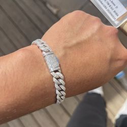 8MM MOISSANITE CUBAN BRACELET