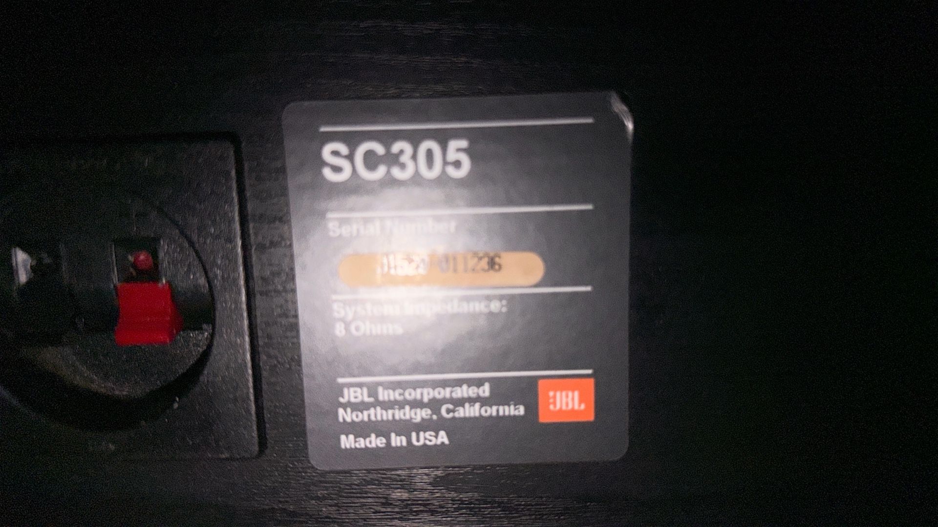 JBL SC 305 Northridge Center Channel Speaker