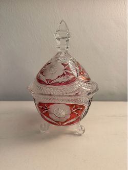 Anna Hutte Bleikristall lead crystal candy dish