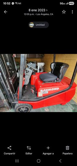 Forklift Electrico Raymond  de 36 v me urge benderlo