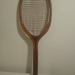Antique Harry Lee DREADNOUGHT DRIVER TENNIS RACQUET Early 1900's Pat. Slotted Handle