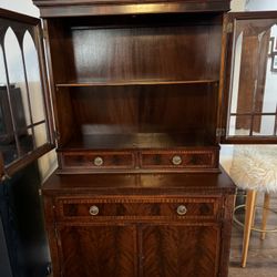 Antique English Style China Cabinet