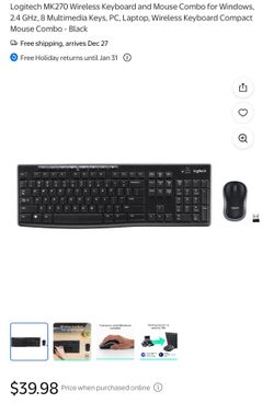 Logitech MK270 Wireless Keyboard and Bluetooth