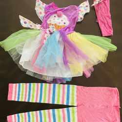 Cupcake Fairy Costume Girls 4-6 Dress up Halloween 