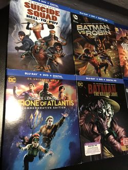 DC Justice League Vs Teen Titans ~ Blu-Ray + DVD ~ Robin Figure ~ Comic ~  USED