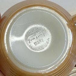 Vintage Fire King Soup Bowls, Peach pearl Color