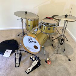 Gretsch Catalina Club Complete Drum Set  18 12 14 14” New Double Pedal & Quiet Cymbals & Throne Stand $525 Cash 2401 N. Euclid Ave. Upland 91784