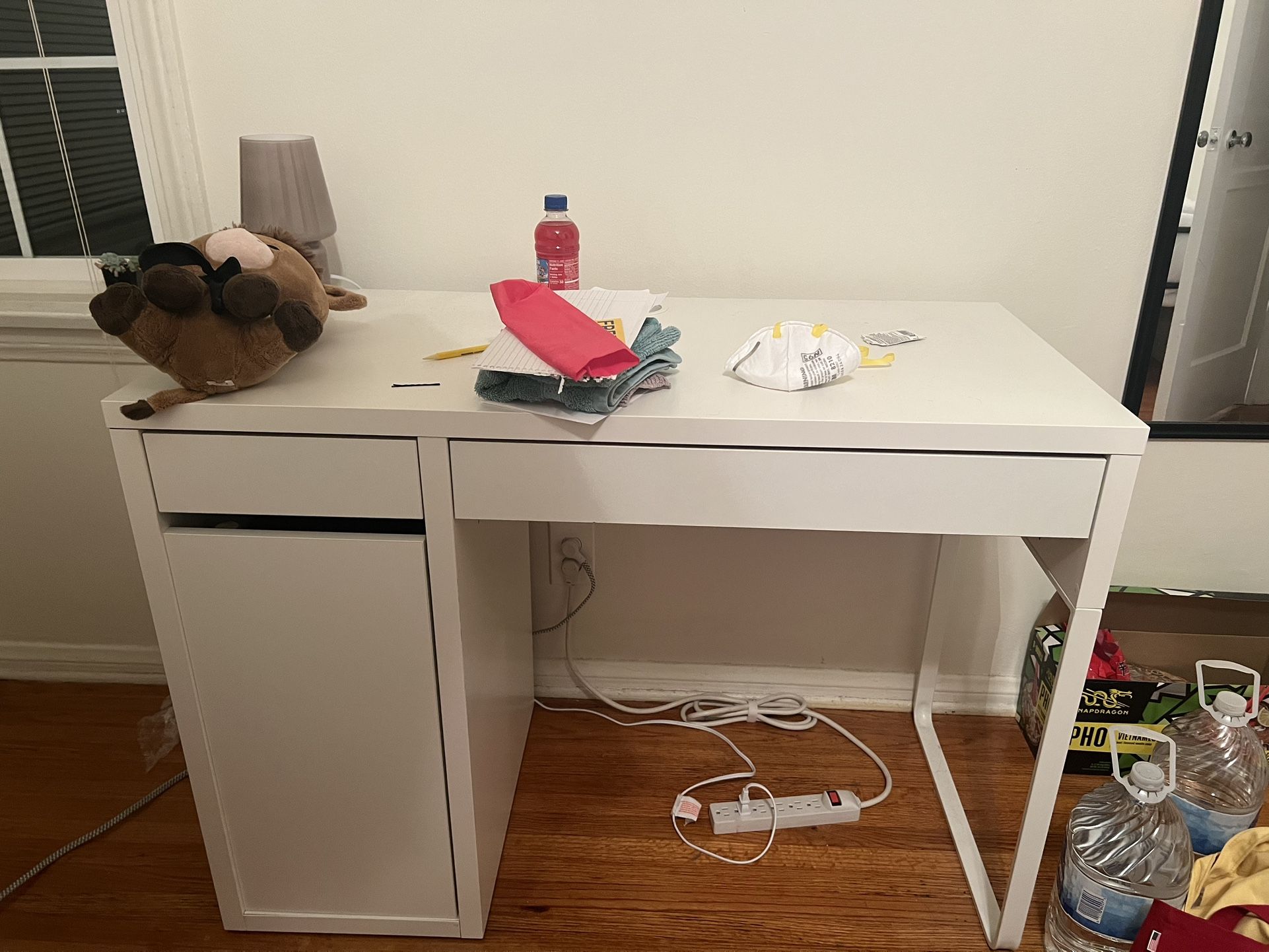 white ikea desk