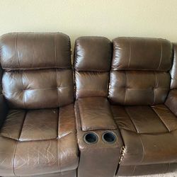 Recliner Leather Couch
