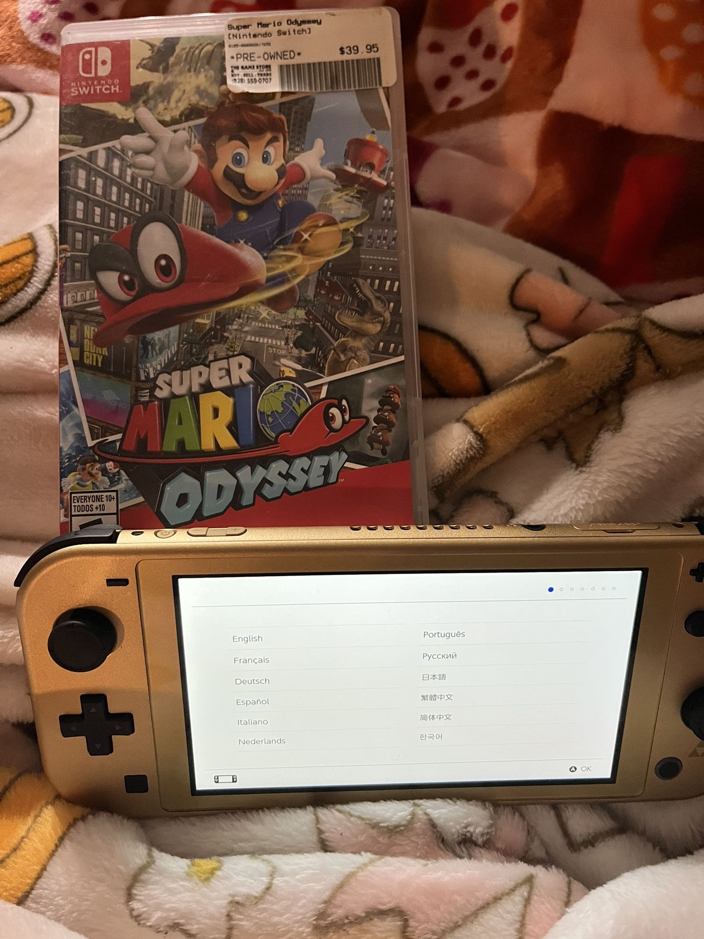 Switch Lite hyrule Edition With Mario Odyssey