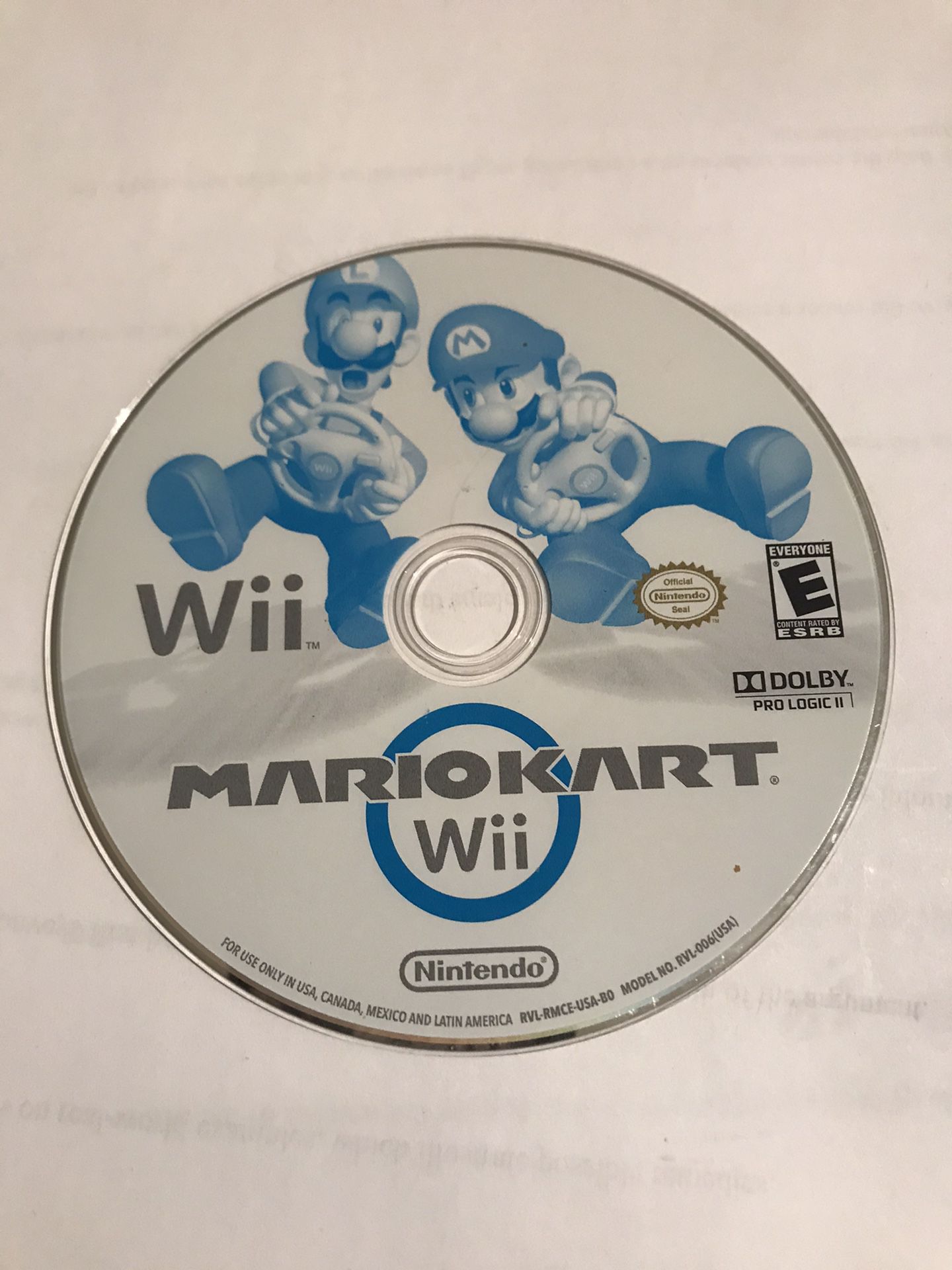 Nintendo Wii & Wii U Mario Kart Wii game