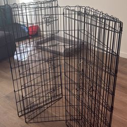 Dog crate play pin