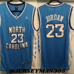 Jordan north Carolina blue jersey