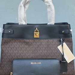 Michael Kors Large Satchel And Wallet 