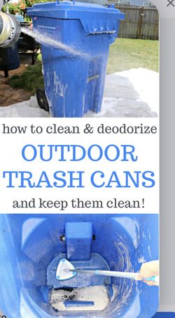 Clean trash can