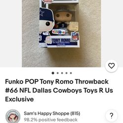 Tony Romo Funko Pop Toys R Us