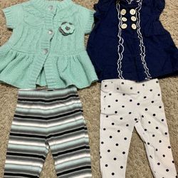 Baby Girl Tops And Pants Set (Size-0-3M)