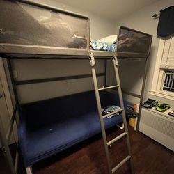 Loft Gray Twin bed With Sofá Bench