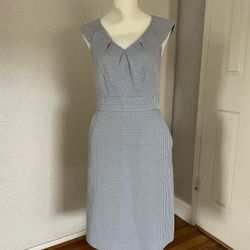 Banana Republic Periwinkle/Blue & White A-line Dress Size 0