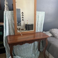 Oak Vanity Table