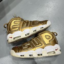 Size 8 Mens - Nike Air More Uptempo Supreme Metallic Gold 2017