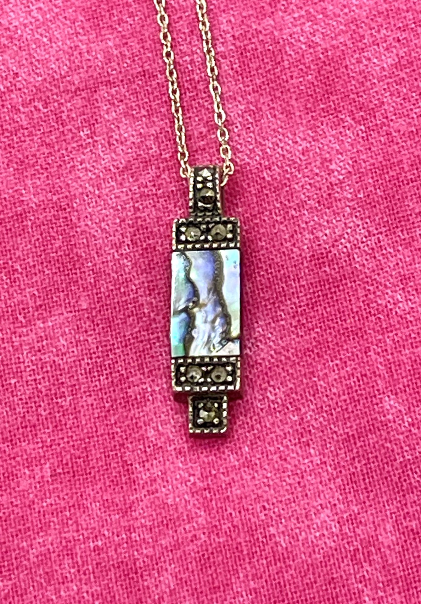Sterling Thailand Abalone Necklace