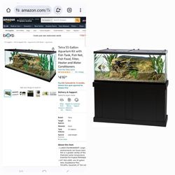 Tetra 55 Gallon Aquarium Kit with Fish Tank,Fish Net,Fish Food, Filter, Heater and Water Conditioner
