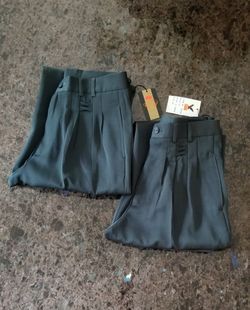 Bundle of 2 NWT Wayne Italy Style Men's Dark Green Dress Pants Size 30