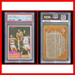Magic Johnson 1981 Topps Card (1st Solo Card)