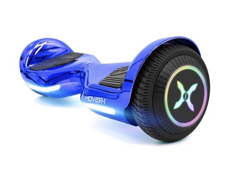 Hover-1 Allstar Hoverboard, Blue, 6.5in LED Wheels, LED Sensor Lights; Lithium-Ion 14 Cell Battery; Ideal for Boys and Girls 8+ and Less Than 220 lbs,